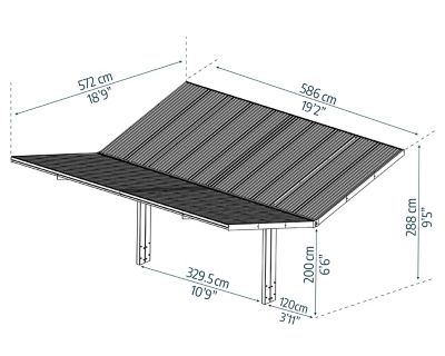 Image showing  Sydney Wave Double Carport Wing Style