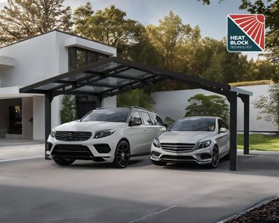 Image showing 7 th Canopia by Palram Sydney Wave Double Carport Apex Style