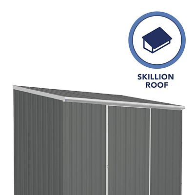 Image showing  EZI Slider 7 x 5ft. Metal Storage Shed, Woodland Gray