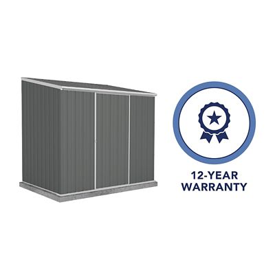 Image showing 8 th ABSCO EZI Slider 7 x 5ft. Metal Storage Shed, Woodland Gray