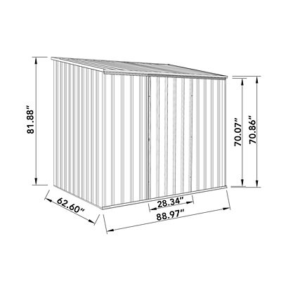 Image showing  EZI Slider 7 x 5ft. Metal Storage Shed, Monument