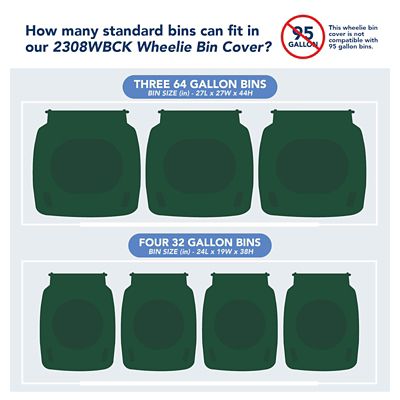 Image showing  Utility 7.5 x 2.5ft. Garbage Can Metal Storage Shed, Woodland Gray