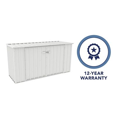 Image showing 8 th ABSCO Utility 7.5 x 2.5ft. Garbage Can Metal Storage Shed, Surfmist