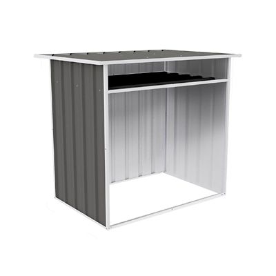 ABSCO Woodstore 4 ft. x 2.5 ft. x 3.7 ft. Metal Storage Shed, Woodland Gray