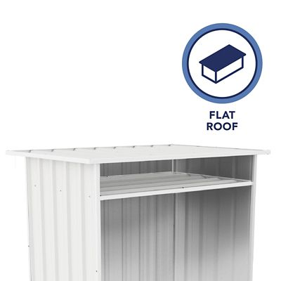 Image showing  Woodstore 4 x 2.5 x 3.7ft. Metal Storage Shed, Surfmist