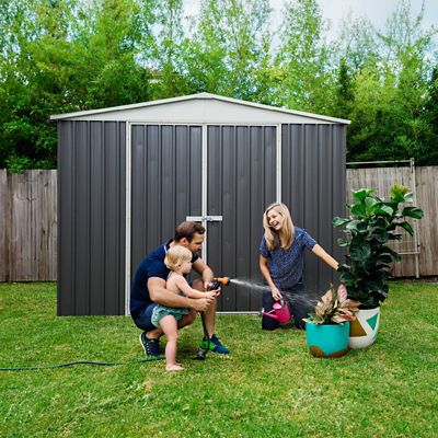 Image showing  Regent 10 x 12ft. Metal Garden Storage Shed, Woodland Gray