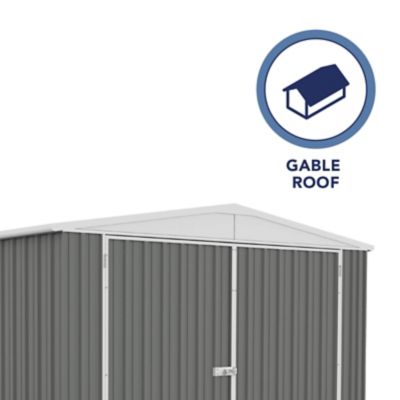 Image showing  Utility 10 x 19.5ft. Metal Storage Shed, Woodland Gray