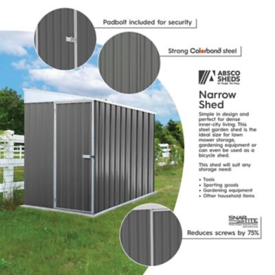 Image showing  Durango 5 x 7ft. Metal Bike Shed, Woodland Gray