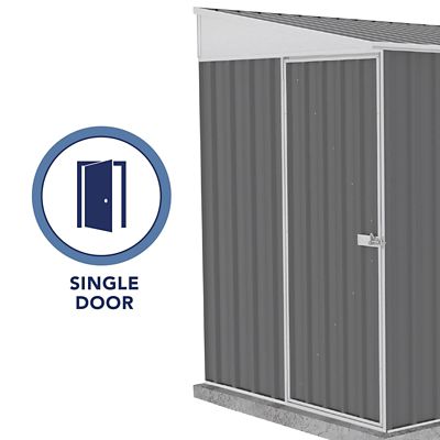 Image showing 5 th ABSCO Durango 5 x 7ft. Metal Bike Shed, Woodland Gray