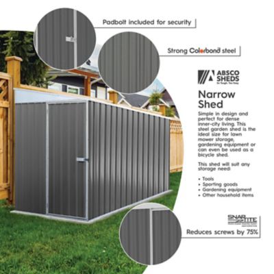 Image showing  Durango 5 x 10ft. Metal Bike Shed, Woodland Gray