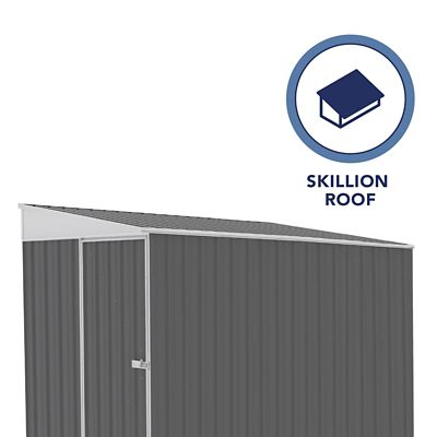 Image showing  Durango 5 x 10ft. Metal Bike Shed, Woodland Gray