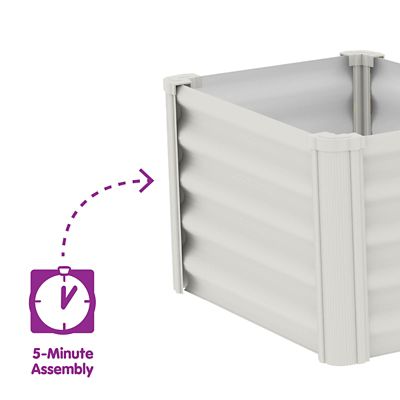 Image showing  The Organic Garden Co. Hakea 1.8 ft. x 1 ft. x 1.3 ft. Metal Kids Garden Bed, Surfmist