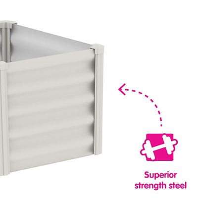 Image showing 5 th ABSCO The Organic Garden Co. Hakea 1.8 ft. x 1 ft. x 1.3 ft. Metal Kids Garden Bed, Surfmist