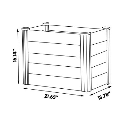 Image showing  The Organic Garden Co. Hakea 1.8 ft. x 1 ft. x 1.3 ft. Metal Kids Garden Bed, Blue