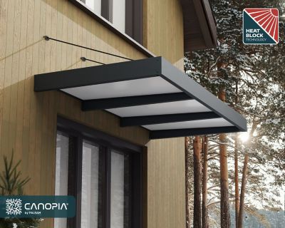 Image showing  Sophia XL 3000, 9 x 5ft. Awning, Gray/Mist