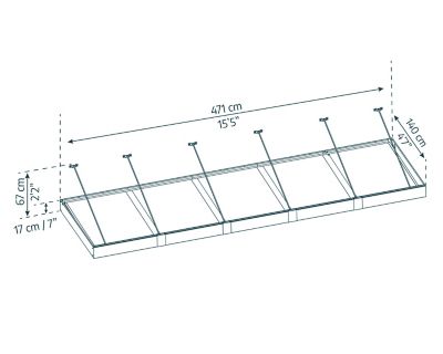 Image showing  Sophia XL 5000 15 ft. x 5 ft. Awning, Gray, Mist