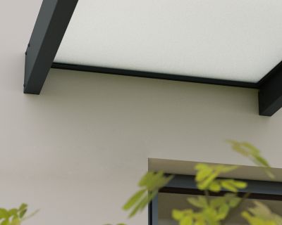 Image showing 6 th Canopia by Palram Sophia XL 5000, 15 x 5ft. Awning, Gray/Mist