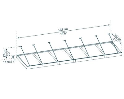 Image showing  Sophia XL 6000, 19 x 5ft. Awning, Gray/Mist