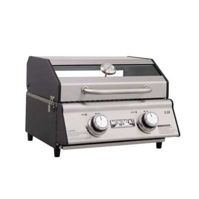 Image showing  2-Burner Stainless Steel Tabletop Propane Gas Grill, Silver