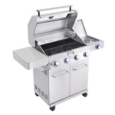 Image showing  4-Burner Classic Series Propane and Natural Gas Grill, Silver, With Side Burner