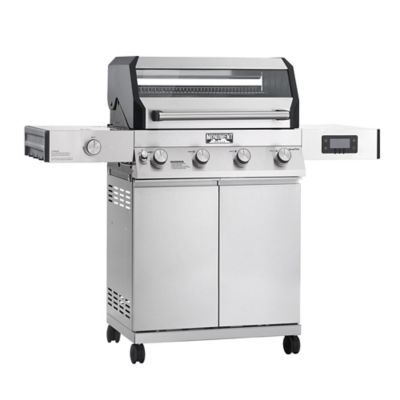 Image showing  4-Burner Denali Series Smart Propane Gas Grill, Silver, With Side Burner