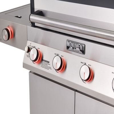 Image showing  4-Burner Denali Series Smart Propane Gas Grill, Silver, With Side Burner