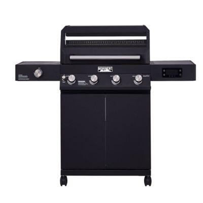 Monument Grills 4-Burner Denali Series Smart Propane Gas Grill, Black, With Side Burner