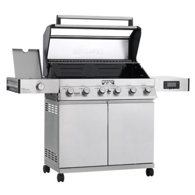 Image showing  6-Burner Denali Series Smart Propane and Natural Gas Grill, Silver, With Side Burner