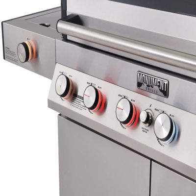 Image showing  6-Burner Denali Series Smart Propane and Natural Gas Grill, Silver, With Side Burner