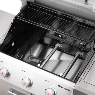 Image showing  3-Burner Mesa Series Propane Gas Grill, Silver, With Side Burner