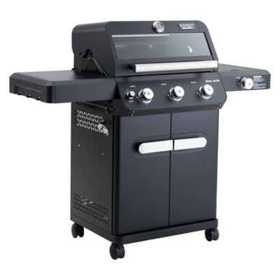 Image showing  3-Burner Mesa Series Propane Gas Grill, Black, With Side Burner