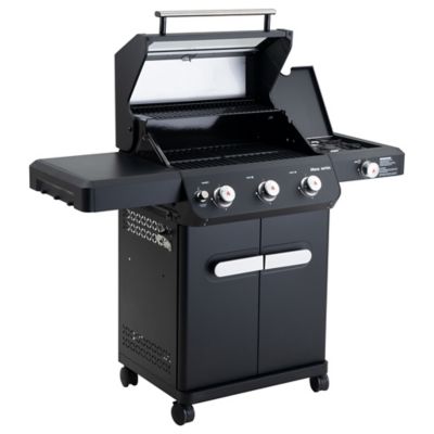 Image showing  3-Burner Mesa Series Propane Gas Grill, Black, With Side Burner