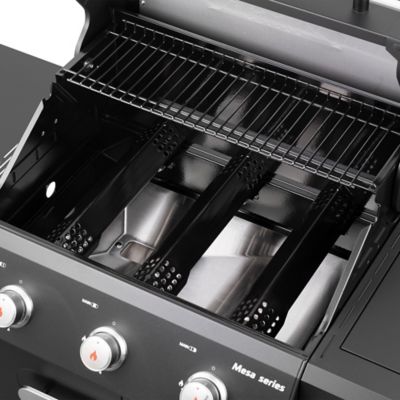 Image showing  3-Burner Mesa Series Propane Gas Grill, Black, With Side Burner