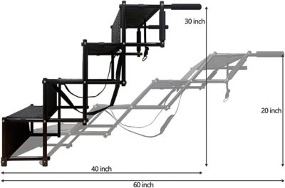 Image showing  Portable 4 Step Pet Stairs BAC-110119