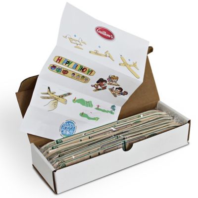 Image showing  12 in. Balsa Glider Planes Happy Birthday, 6 Pack Bundle, Ages 8 Plus