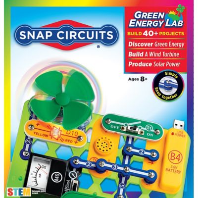 Snap Circuits Green Energy LAB, Build 40 Plus Projects, Electronics Exploration Kit, Kids Ages 8 Plus