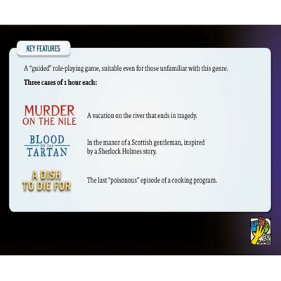 Image showing  Alibi A Murder Party Card Game, 3 Intricate Mysteries, Ages 14+, 5 to 6+ Players