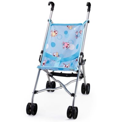 Bayer Design Dolls Buggy Umbrella Stroller, Blue & Cows, Ages 3 Plus