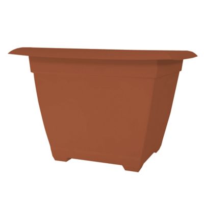 Bloem Dayton Square Deck Planter, 15 in. Terra Cotta, 4.5 Gal Capacity
