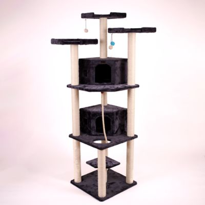 Armarkat 82 in. Multi Level Big Cat Tree. Tall Multi Cats Tower with 2 Big Cat Condos A8202
