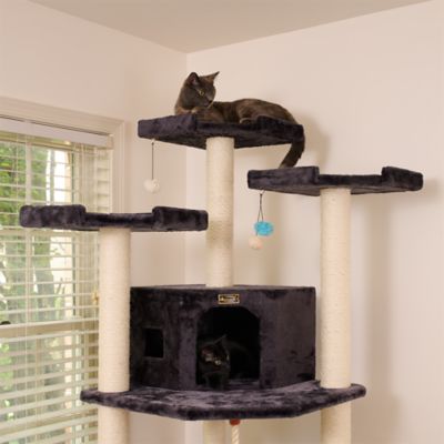 Image showing  82 in. Multi Level Big Cat Tree. Tall Multi Cats Tower with 2 Big Cat Condos A8202
