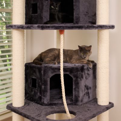 Image showing  82 in. Multi Level Big Cat Tree. Tall Multi Cats Tower with 2 Big Cat Condos A8202