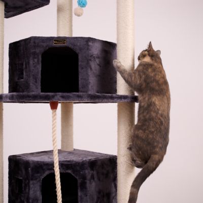 Image showing 5 th Armarkat 82 in. Multi Level Big Cat Tree. Tall Multi Cats Tower with 2 Big Cat Condos A8202
