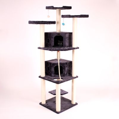 Image showing 7 th Armarkat 82 in. Multi Level Big Cat Tree. Tall Multi Cats Tower with 2 Big Cat Condos A8202