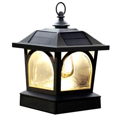 Classy Caps Edison Solar Lantern, Post Cap