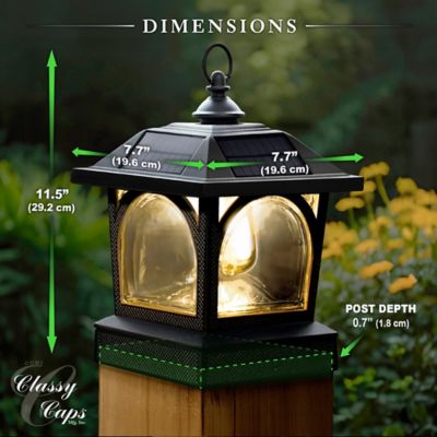 Image showing 9 th Classy Caps Edison Solar Lantern, Post Cap