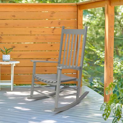 Image showing  Meridian Solid Wood Outdoor Patio Rocking Chair