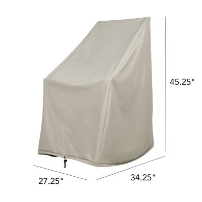 Image showing  Heavy Duty Weatherproof Patio Rocking Chair Cover, 45.25 H x 34.25 D x 27.25 in. W, Gray