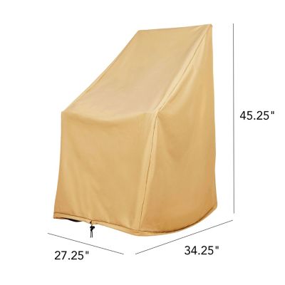 Image showing  Heavy Duty Weatherproof Patio Rocking Chair Cover, 45.25 H x 34.25 D x 27.25 in. W, Apricot, 4361PAR