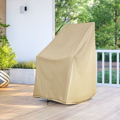 Image showing  Heavy Duty Khaki Weatherproof Patio Rocking Chair Cover, 45.25 H x 34.25 D x 27.25 in. W, 4363